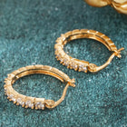 Peora CZ Cascade Hoop Earrings - Gold