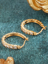 Peora CZ Cascade Hoop Earrings - Gold