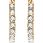 Peora CZ Cascade Hoop Earrings - Gold