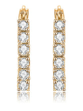 Peora CZ Cascade Hoop Earrings - Gold