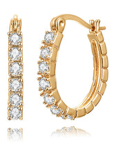 Peora CZ Cascade Hoop Earrings - Gold
