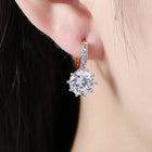 Peora Solitaire Drop Hoop Earrings - Gold
