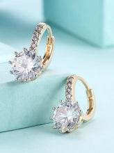 Peora Solitaire Drop Hoop Earrings - Gold