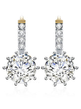 Peora Solitaire Drop Hoop Earrings - Gold