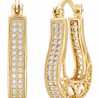 Peora Cz U Hoop Earrings - Gold