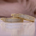 Peora Cz U Hoop Earrings - Gold