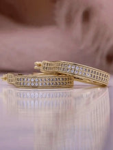 Peora Cz U Hoop Earrings - Gold
