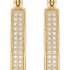 Peora Cz U Hoop Earrings - Gold