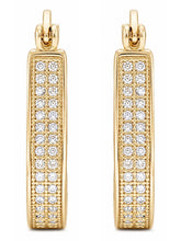 Peora Cz U Hoop Earrings - Gold