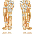 Peora Link Pattern Statement Hoop Earrings - Gold
