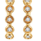 Peora Bezel Crystal Hoop Earrings - Gold