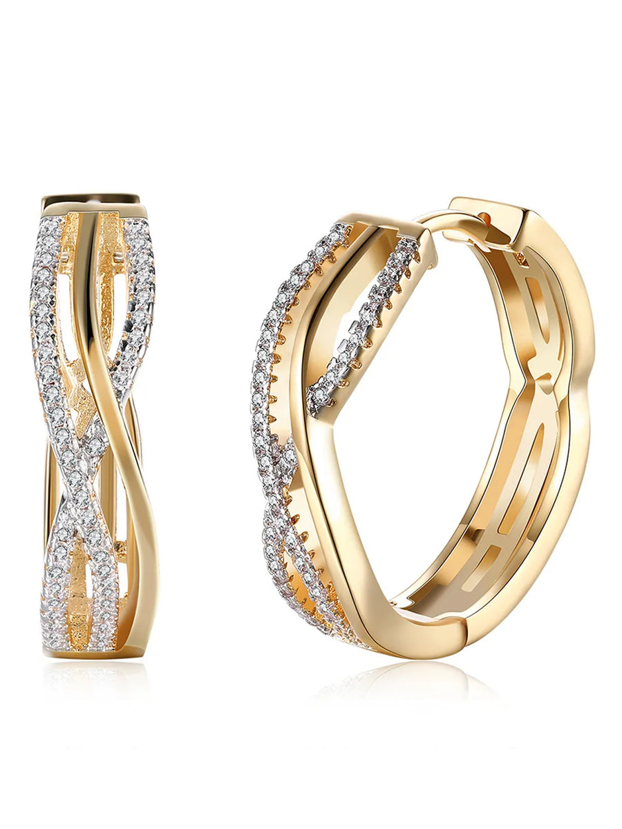 Peora Twist Knot Hoop Earrings - Gold