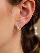 Peora Colour Pop Hoop Huggies Earrings - Gold