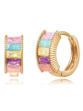 Peora Colour Pop Hoop Huggies Earrings - Gold