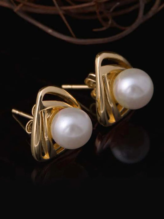 Pearl Triangle Earrings – Unique & Elegant Designs | Peora