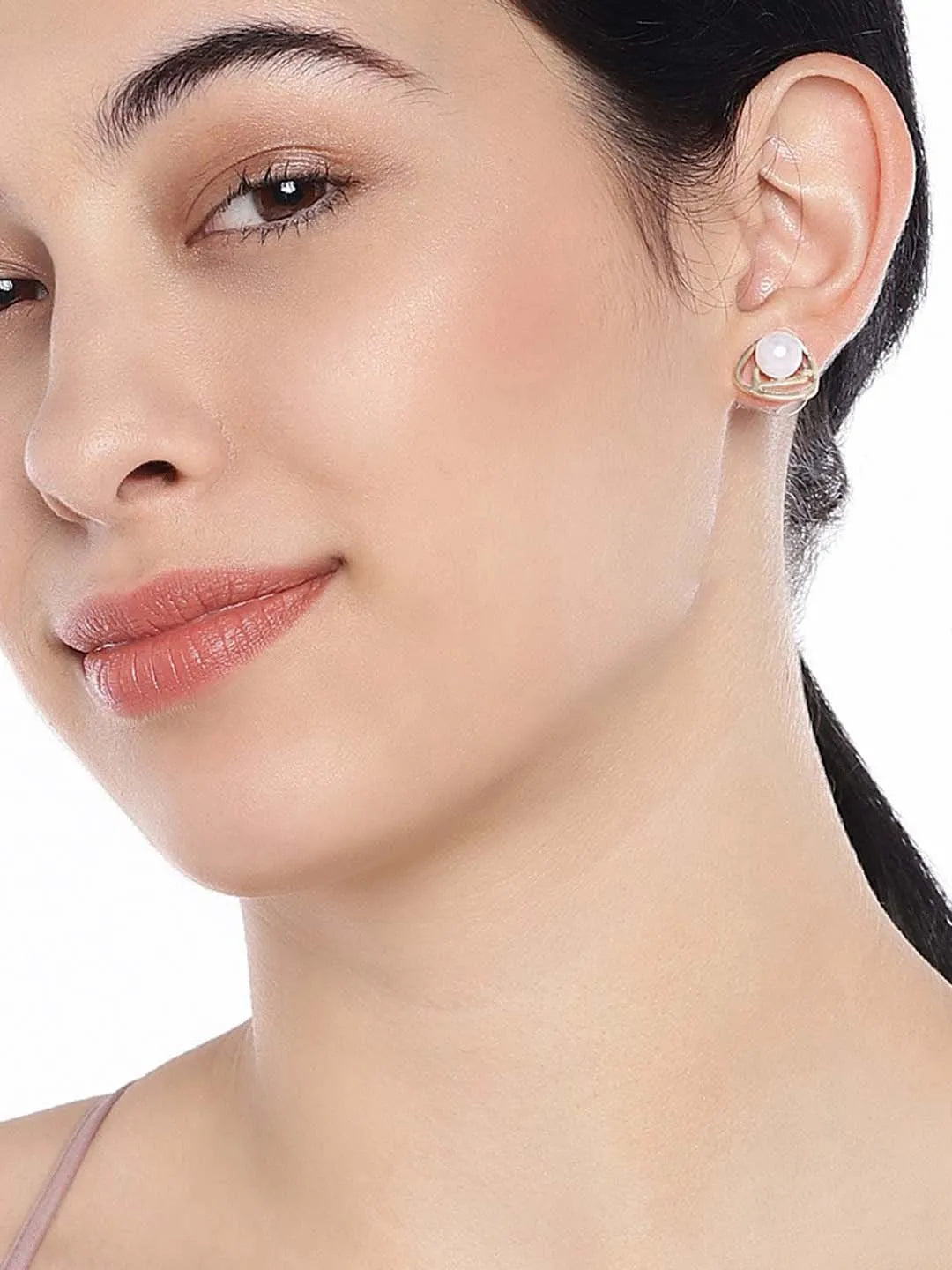 Pearl Triangle Earrings – Unique & Elegant Designs | Peora