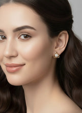 Chic Geometry Pearl Triangle Earrings