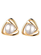 Pearl Triangle Earrings – Unique & Elegant Designs | Peora
