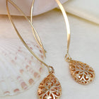 Gold Plated Radiant Statement Earrings