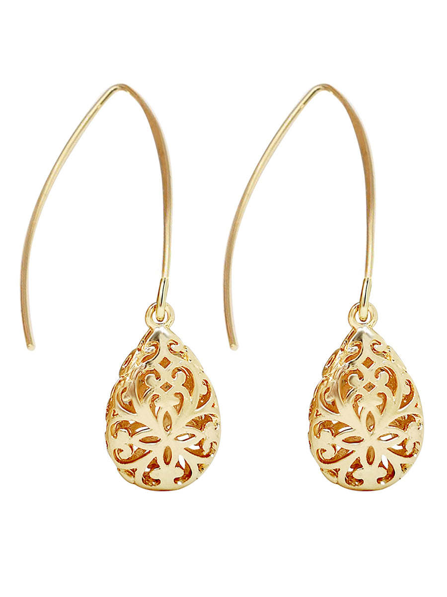 Gold Plated Radiant Statement Earrings