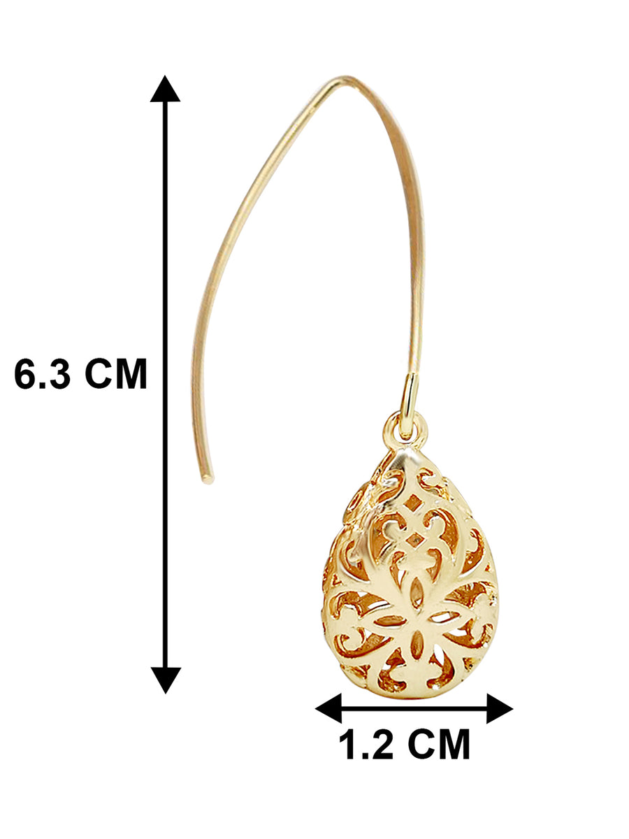 Gold Plated Radiant Statement Earrings