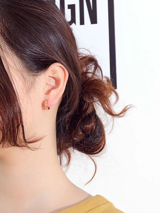 Radiant Rosy Dusk Hoop Earrings