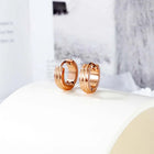 Radiant Rosy Dusk Hoop Earrings