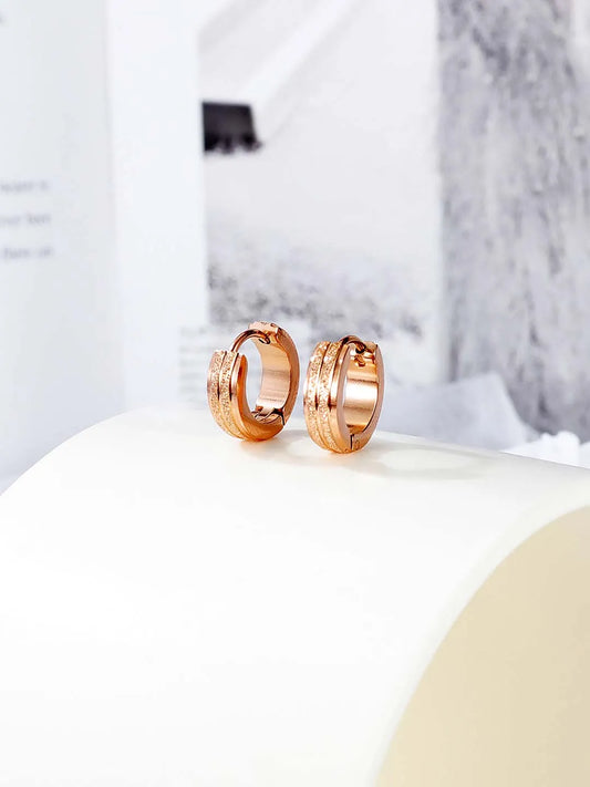 Radiant Rosy Dusk Hoop Earrings