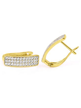Radiant CZ Embellished Hoop Earrings