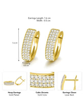 Radiant CZ Embellished Hoop Earrings