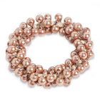 Pearl Embellished Luxe Hair Scrunchie - Rose Gold
