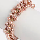 Pearl Embellished Luxe Hair Scrunchie - Rose Gold