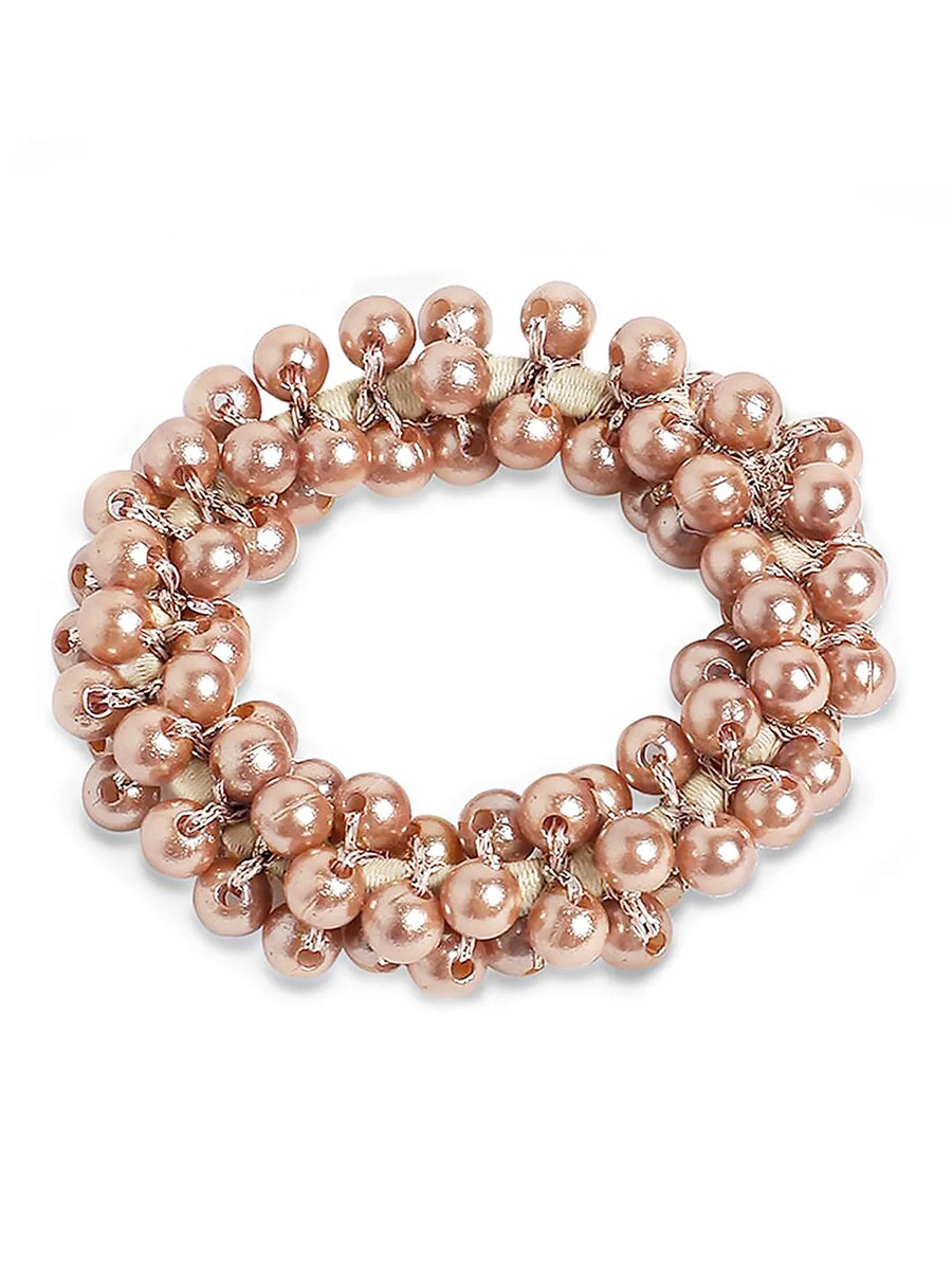 Pearl Embellished Luxe Hair Scrunchie