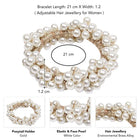 Pearl Embellished Luxe Hair Scrunchie - White