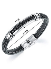 Coreline Braided Leather Steel Band