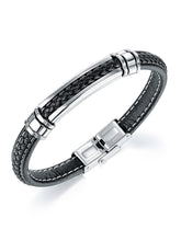 Coreline Braided Leather Steel Band