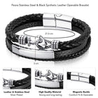 Leather Bracelet by Peora | Stylish & Durable Accessories