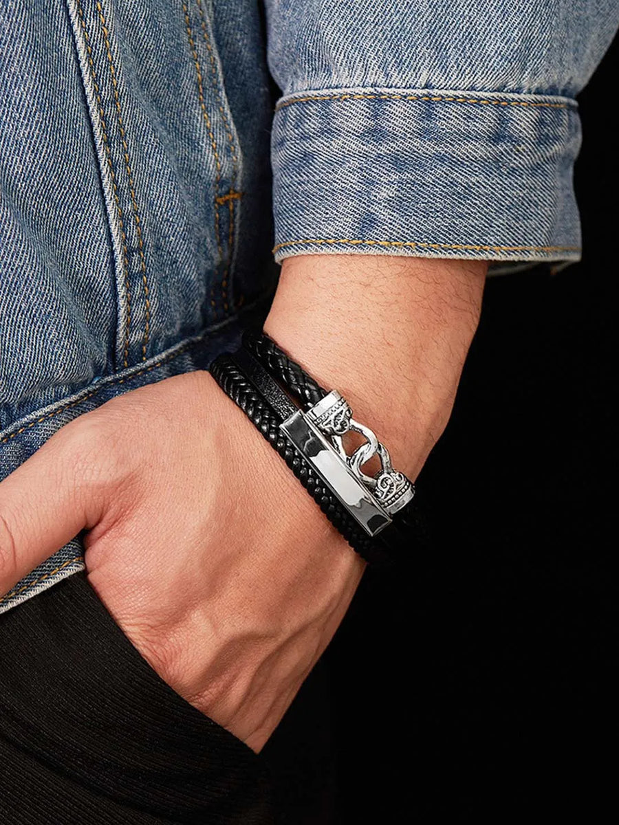 Classic Leather Bracelet by Peora | Timeless Style & Durability