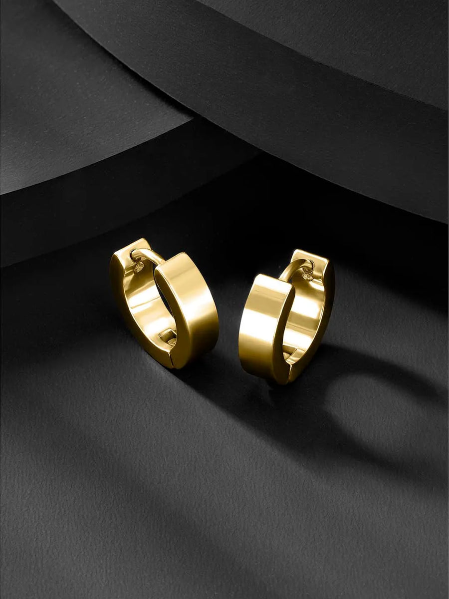 Steel Hoop Earrings – Sleek & Durable Style | Peora