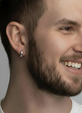 Modern Stainless Steel Hoop Earrings - Silver