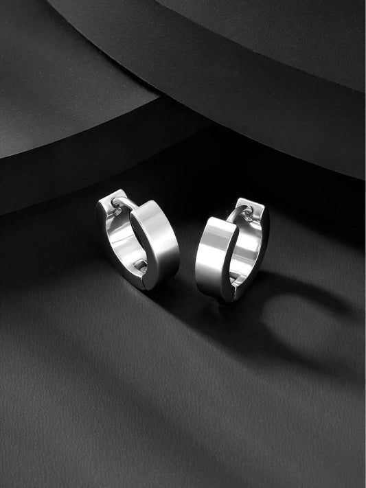 Steel Hoop Earrings – Sleek & Durable Style | Peora