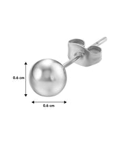 Sleek Classic Orb Stud Earring - Silver