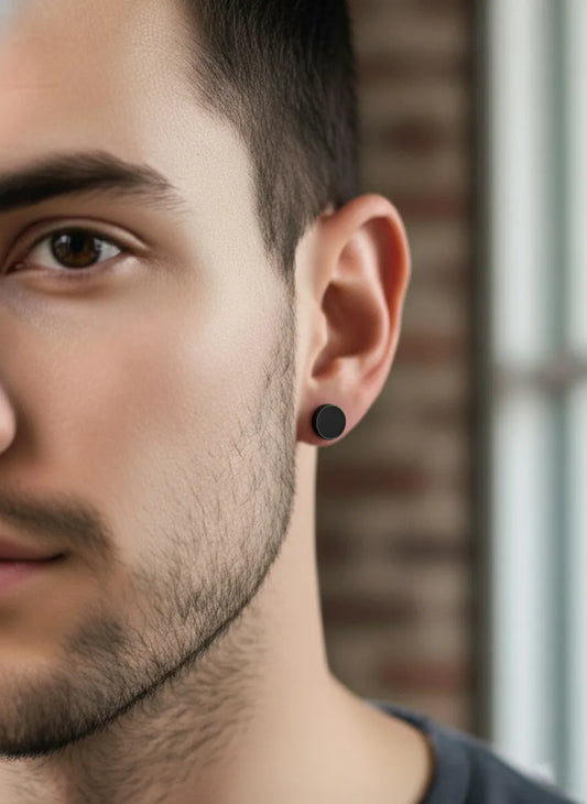 Street Swagger Punk-Style Tunnel Studs - Black