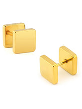 Bold Square Design Stud Earrings