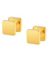 Bold Square Design Stud Earrings