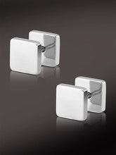 Bold Square Design Stud Earrings