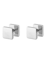 Bold Square Design Stud Earrings