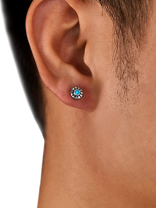 Radiant Sun Symbol Stud Earrings