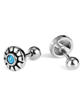Radiant Sun Symbol Stud Earrings