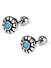 Radiant Sun Symbol Stud Earrings